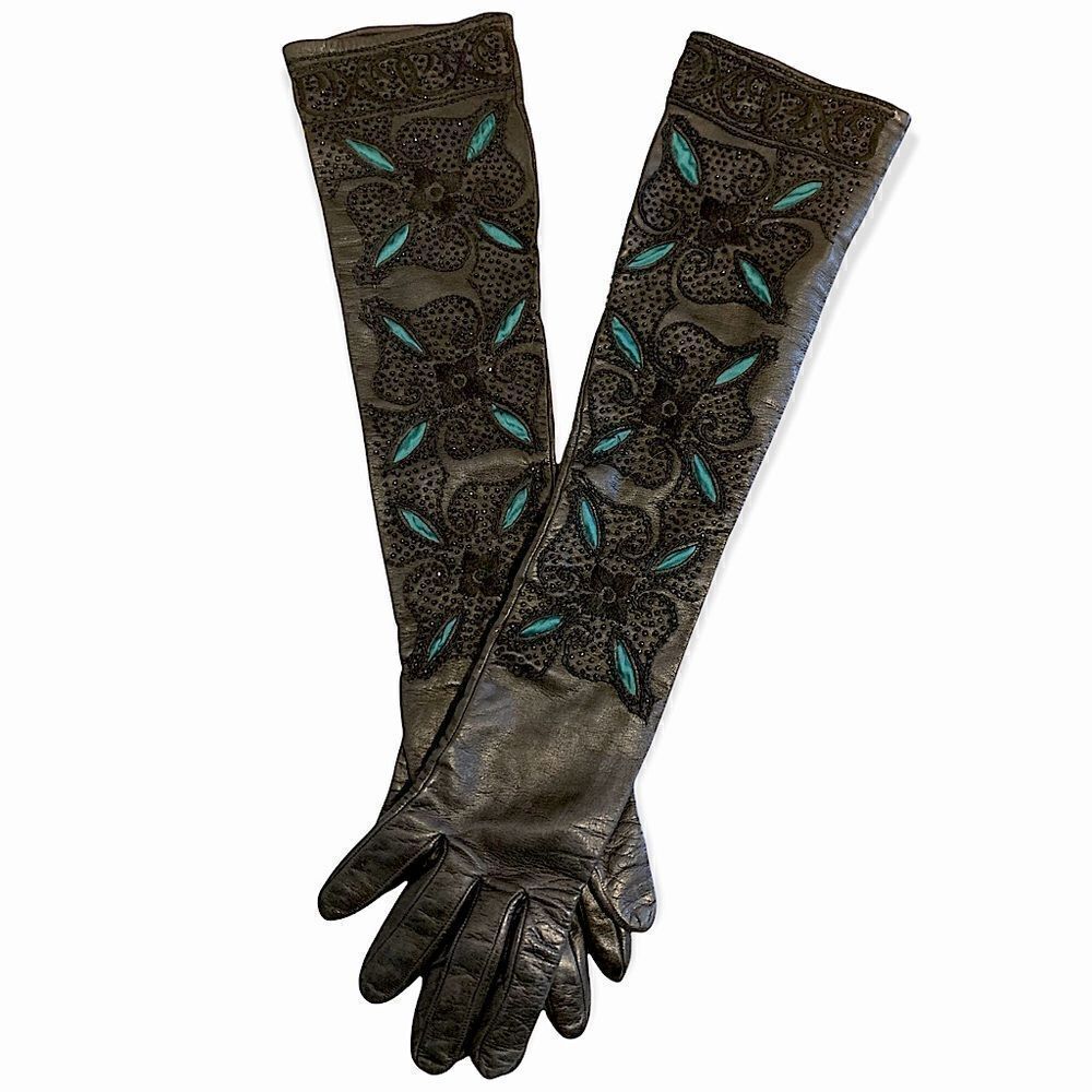 ❤️SOLD❤️STUNNING Long Opera ETRO Leather Gloves.                |Size: 7 1/2|